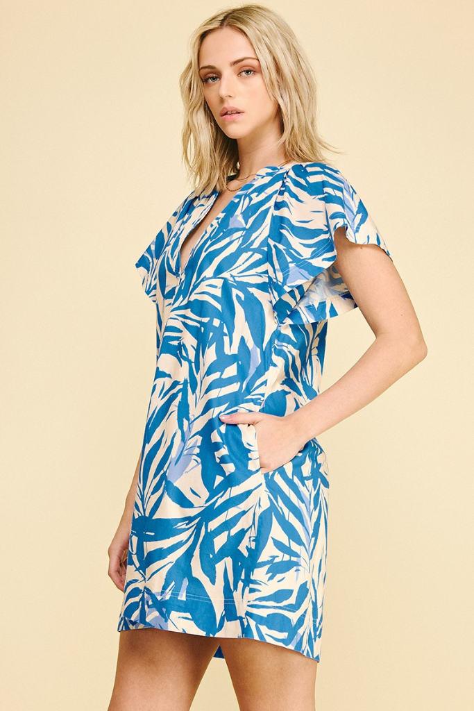 Aurora mini dress in blue