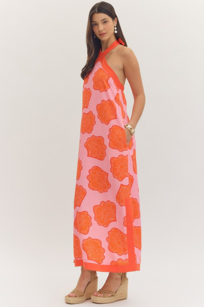 Cora maxi dress in pink