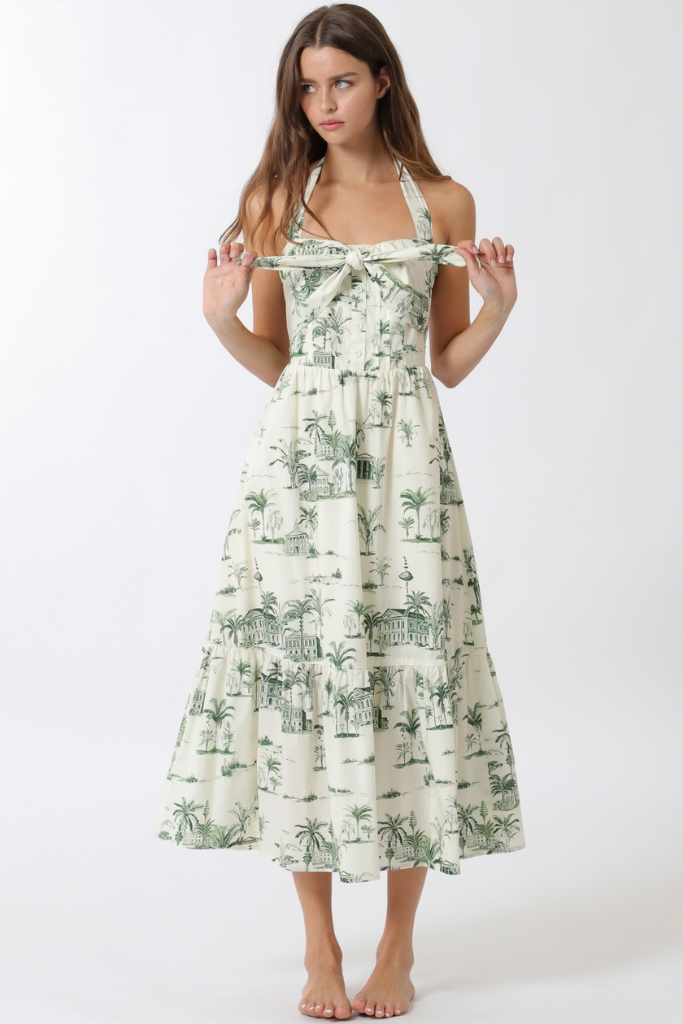Ruby halter midi dress