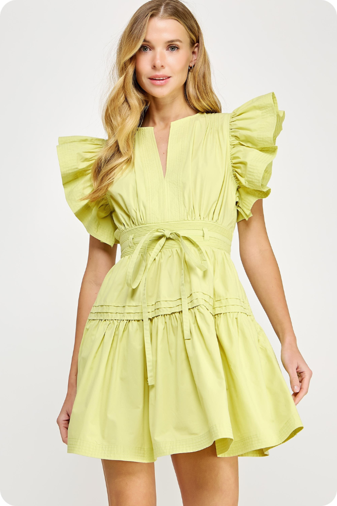 Maisy mini dress in lime