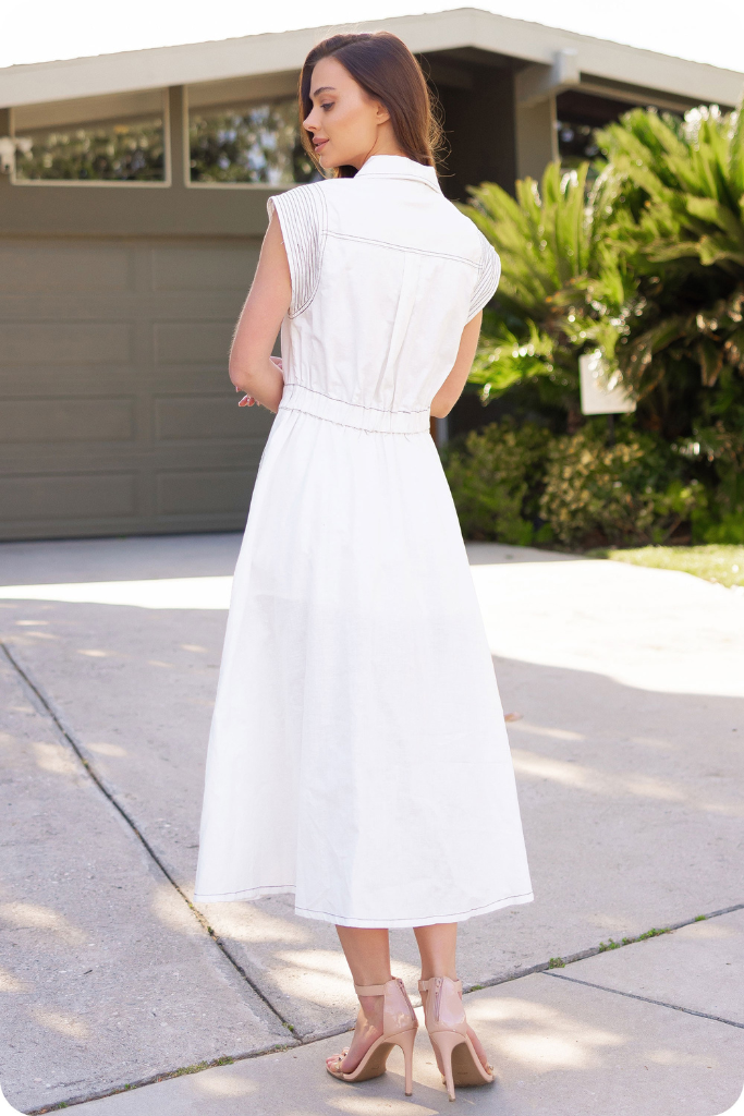 Sadie dress in white