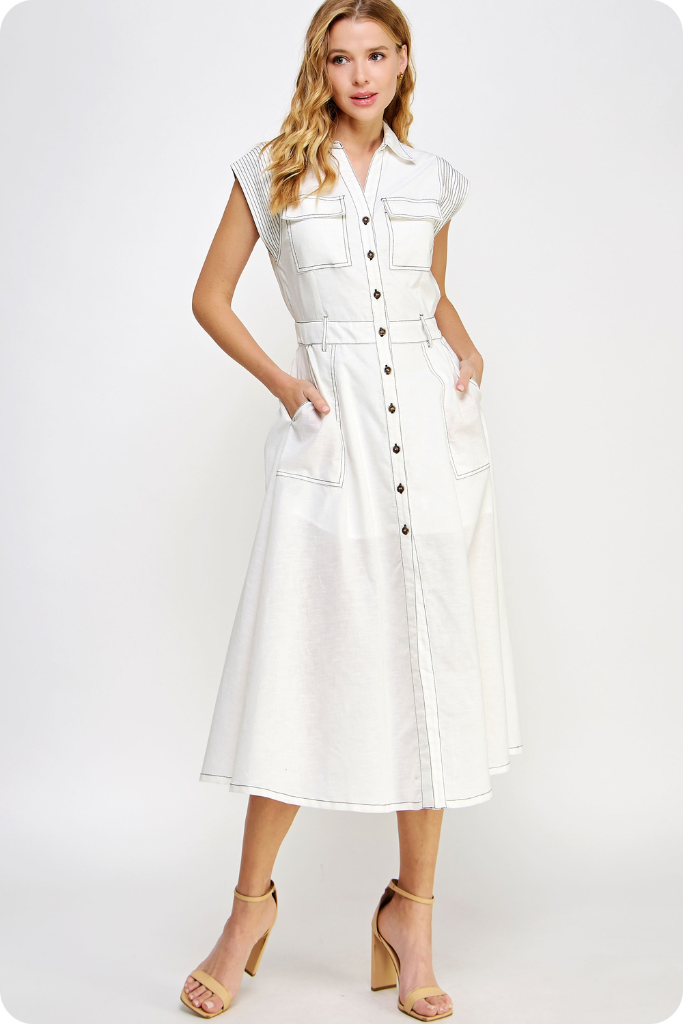 Sadie dress in white