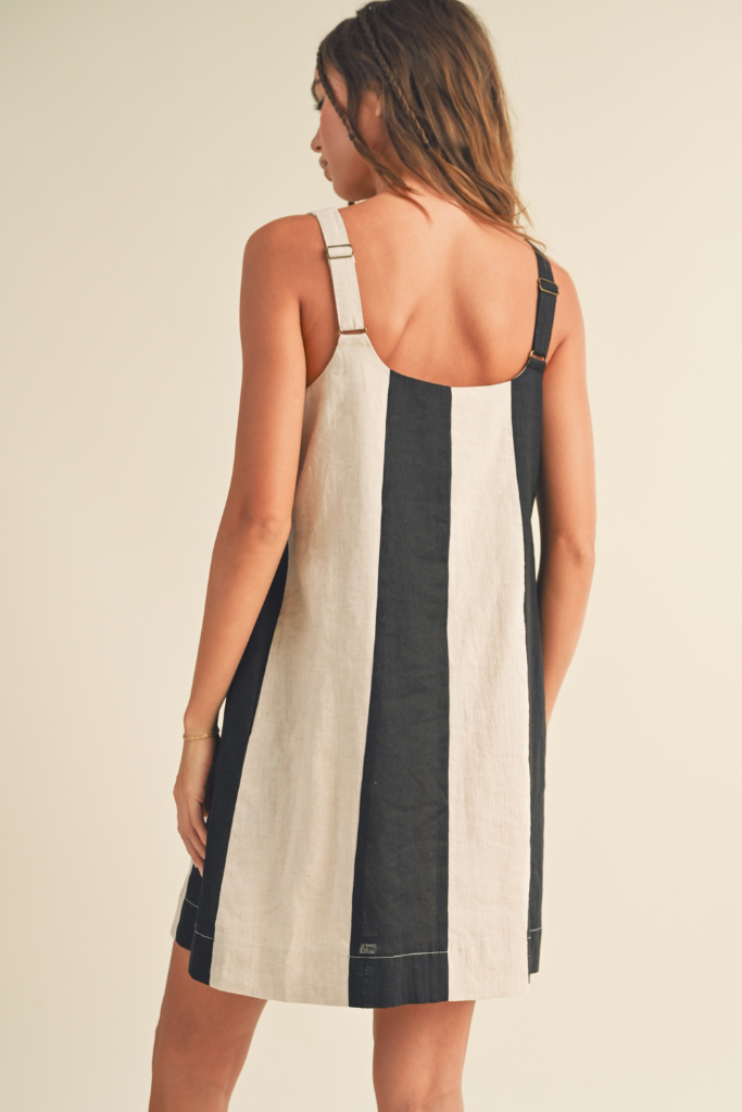 Scarlet color block mini dress