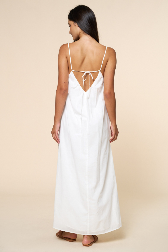Helen eyelet maxi dress in white