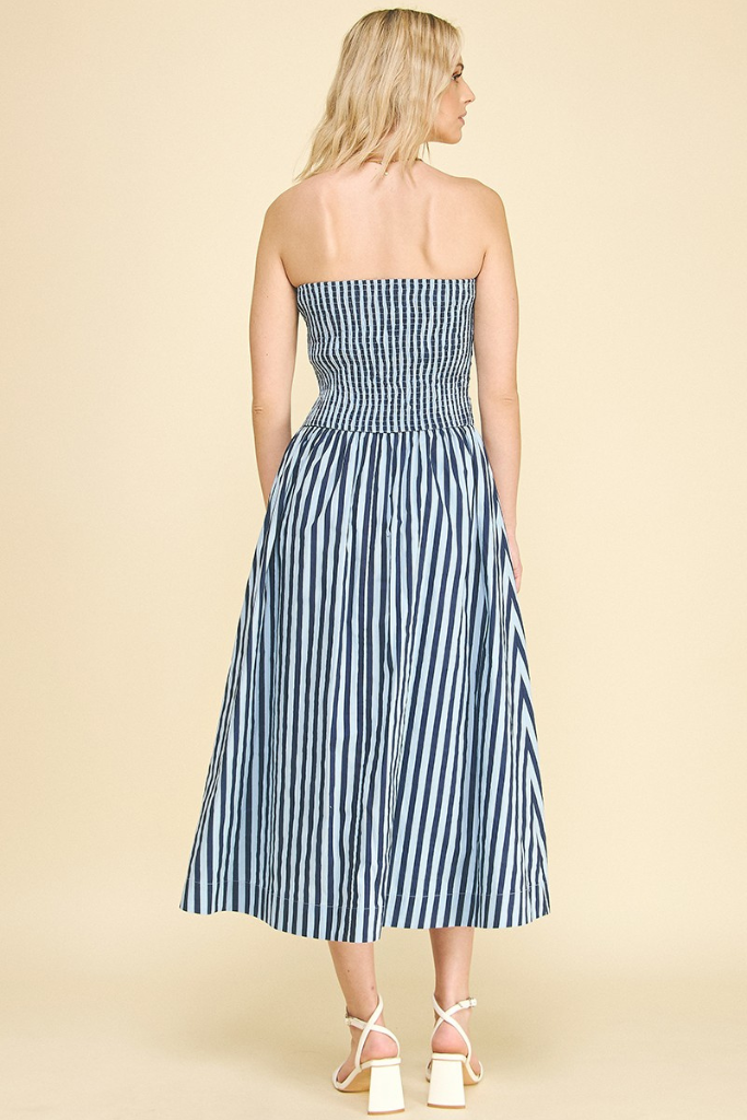Mya stripe dress in blue