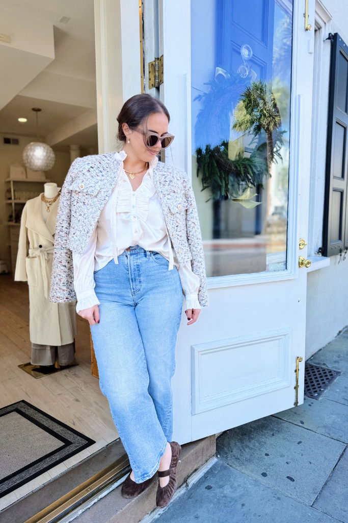 Jess ruffle blouse in white