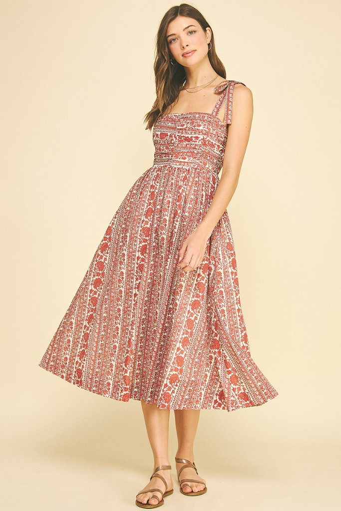 Clara dress in rust