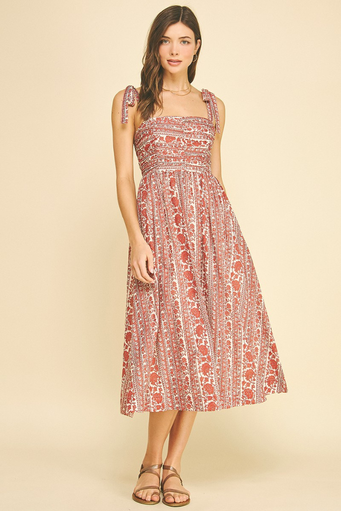 Clara dress in rust