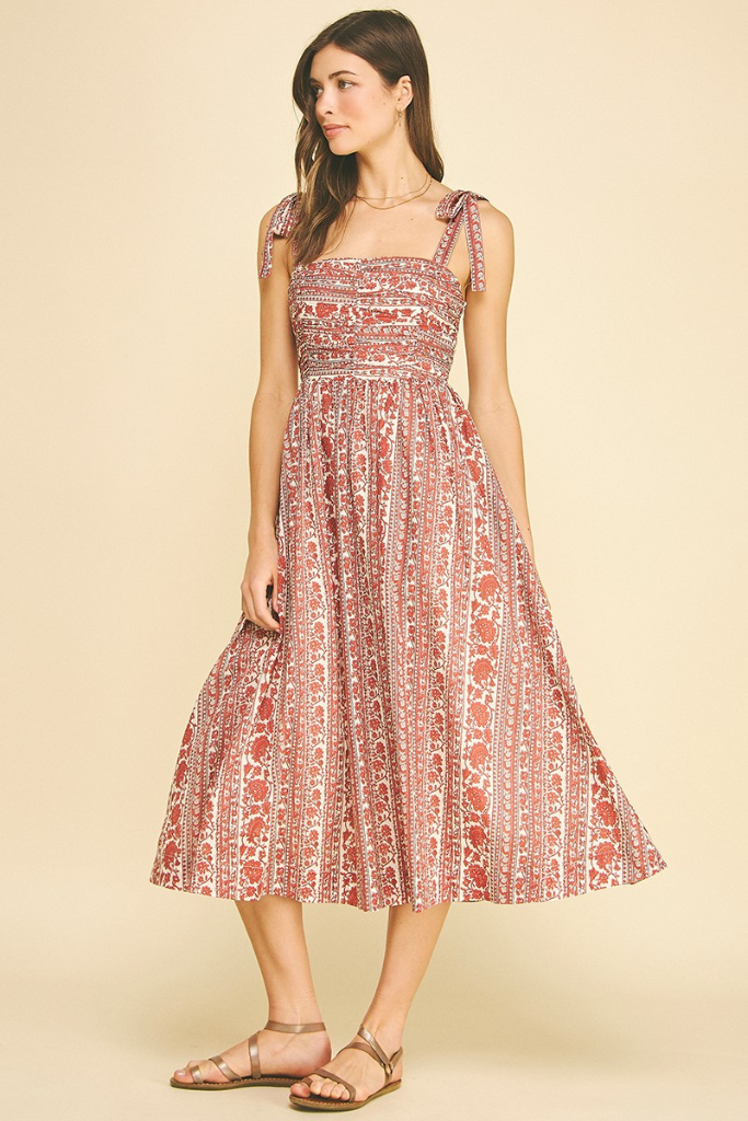 Clara dress in rust