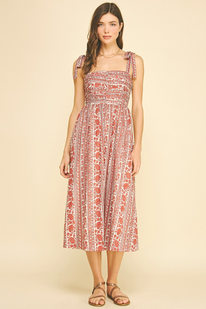 Clara dress in rust