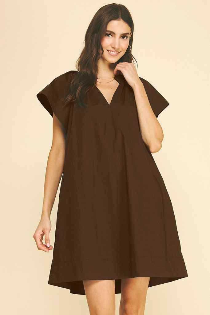 Violet mini dress in brown