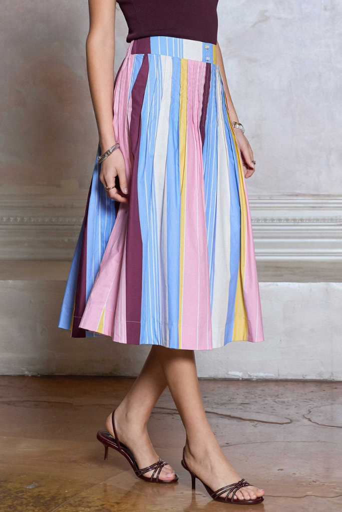 Mary Ellen skirt in stripe