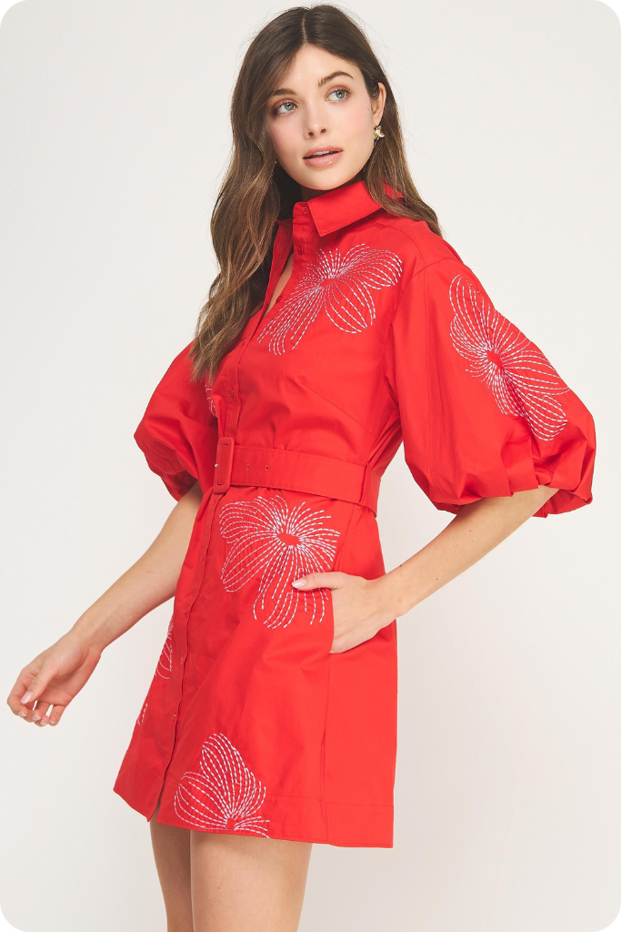 Emma dress in red