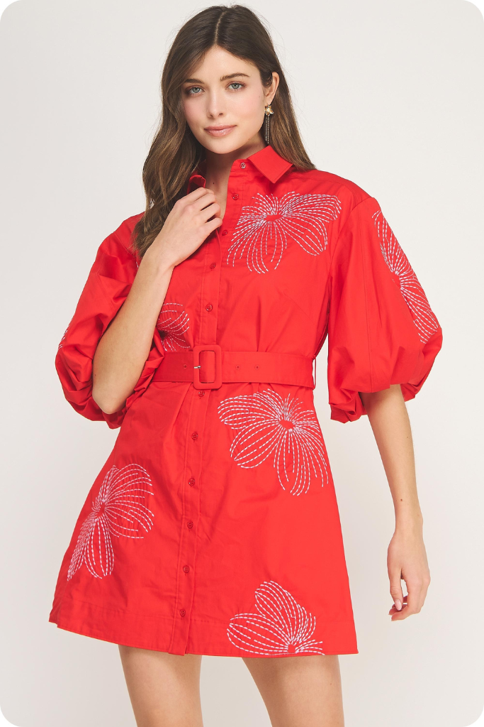 Emma dress in red