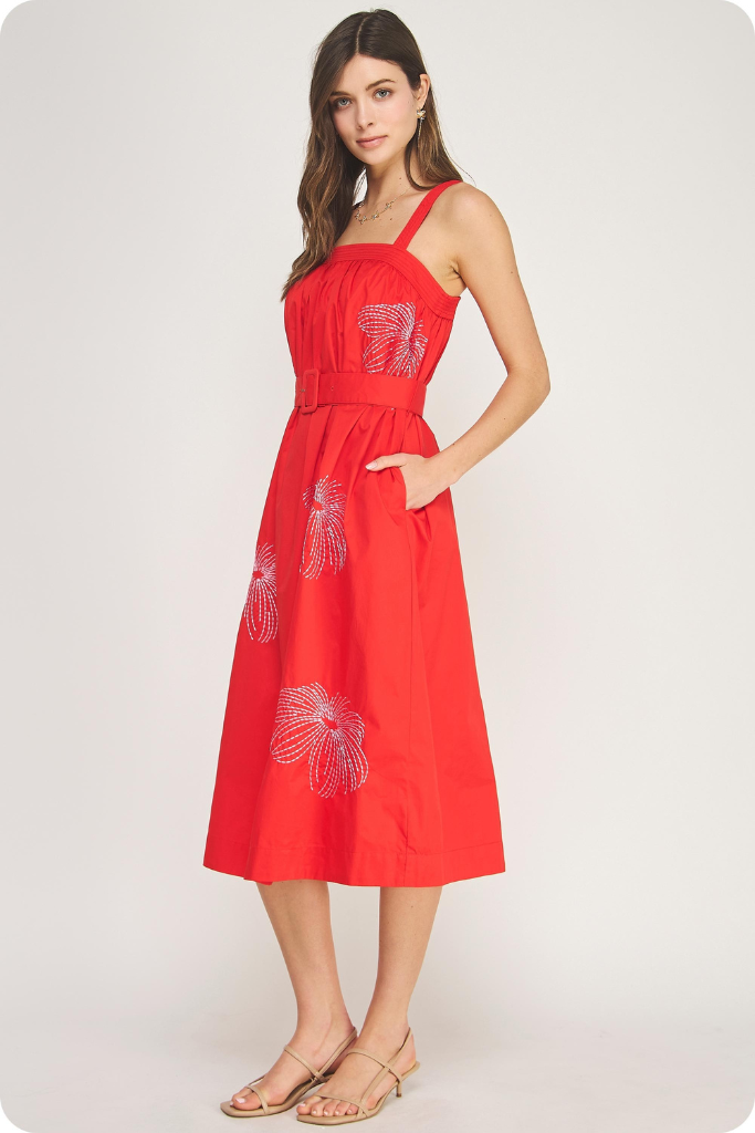 Helen dress in red