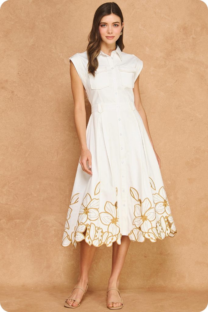 Ella dress in white