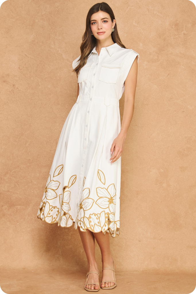 Ella dress in white