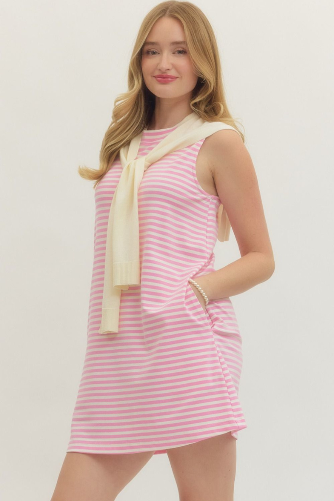 Wren mini knit dress in pink