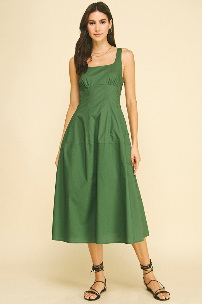 Madison midi dress in green
