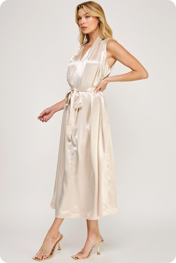 April satin maxi