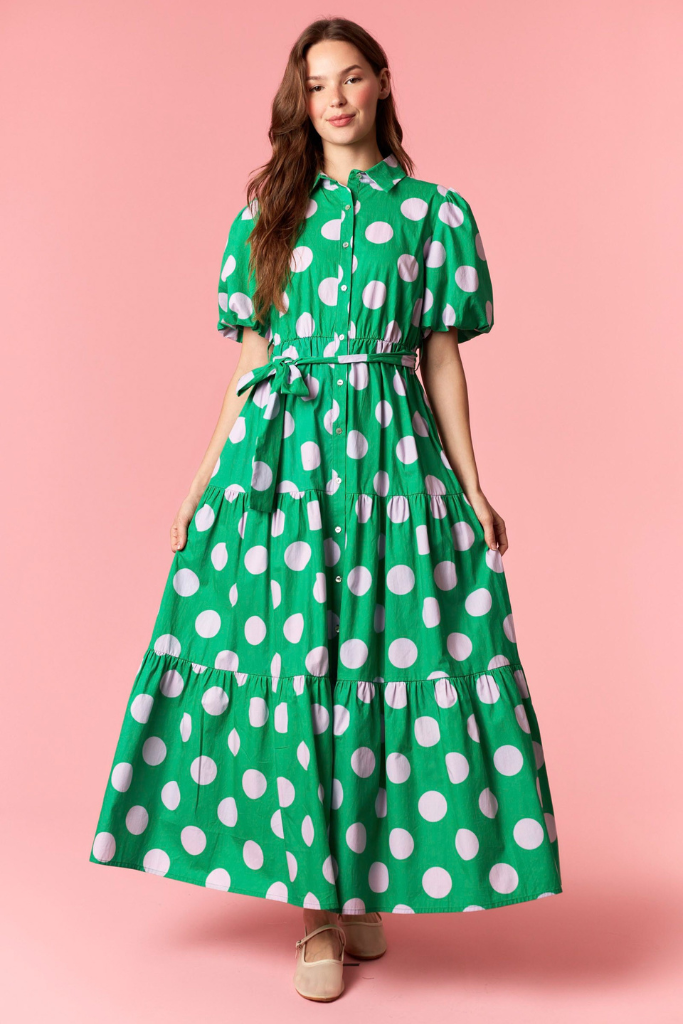 Katie dot maxi dress