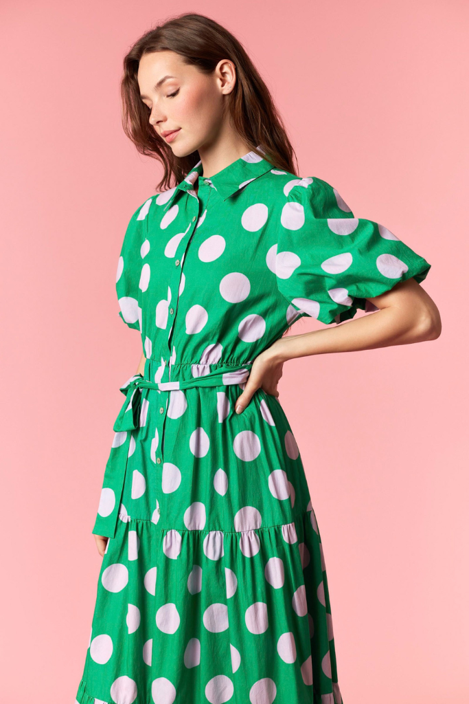 Katie dot maxi dress