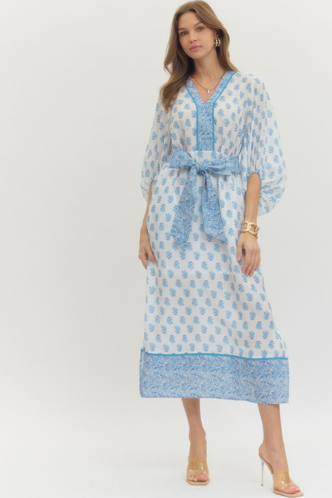 Everly dress in blue