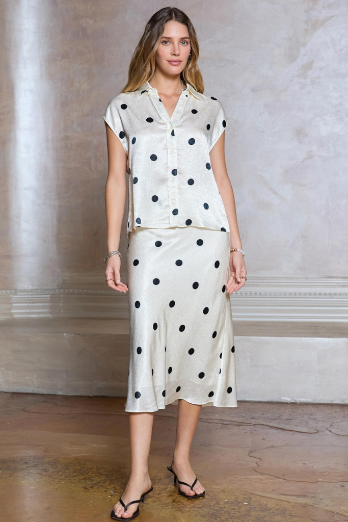 Audrey polka dot skirt