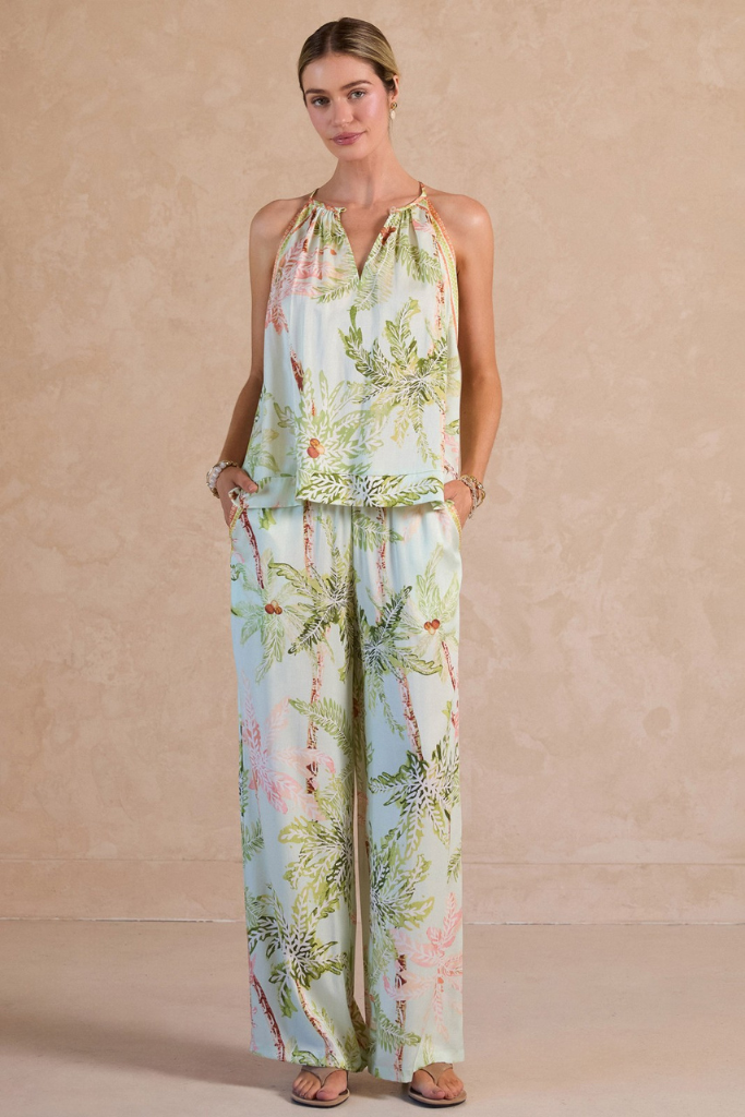 Leighton tropical halter top