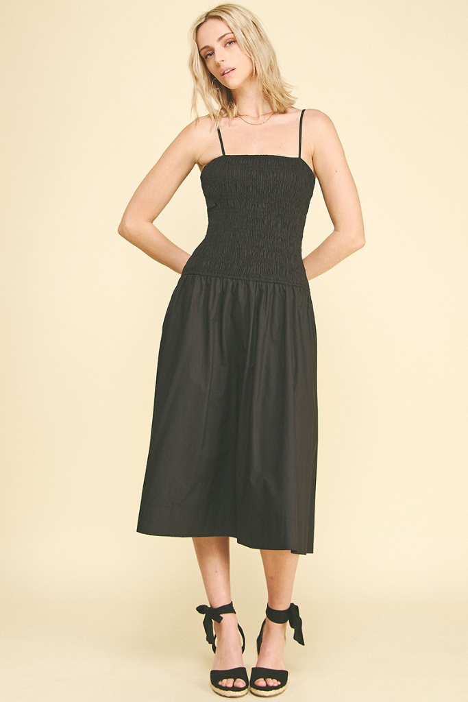 Charlie midi dress in black