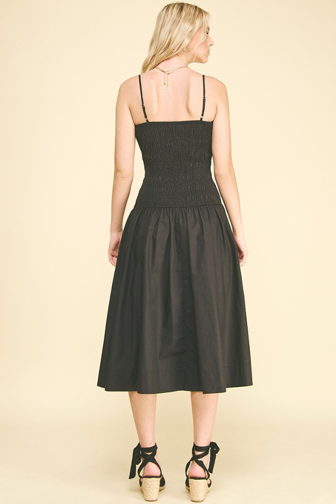 Charlie midi dress in black