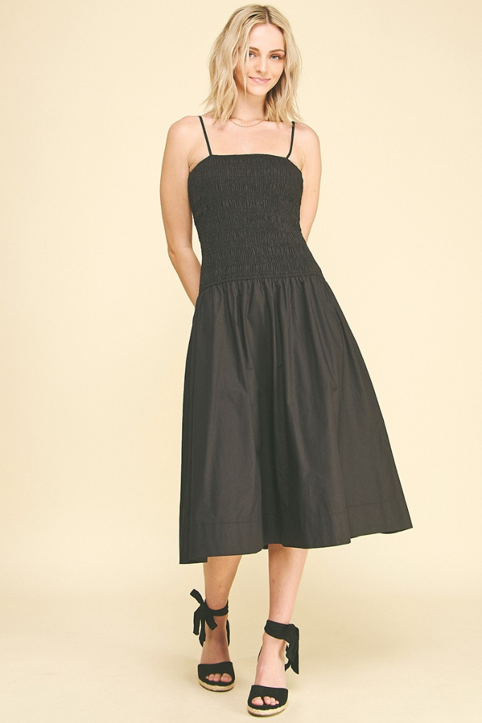 Charlie midi dress in black