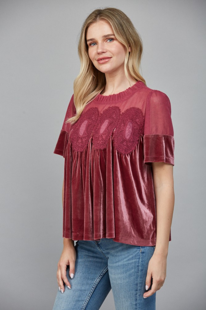 Lucy velvet top