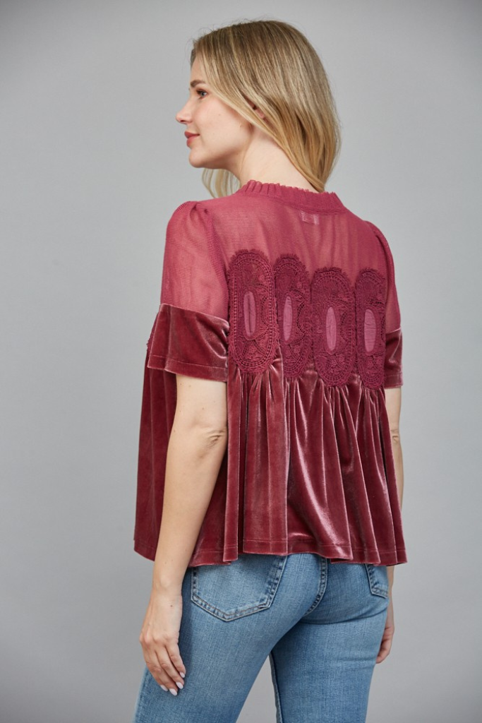Lucy velvet top