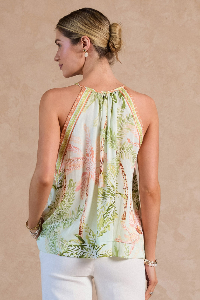 Leighton tropical halter top