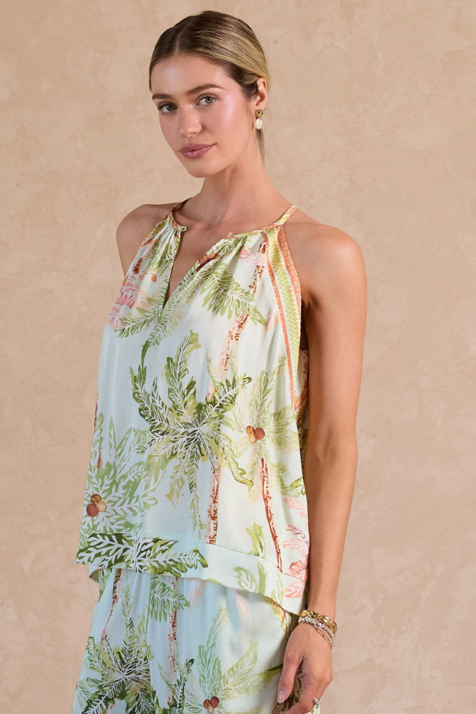 Leighton tropical halter top