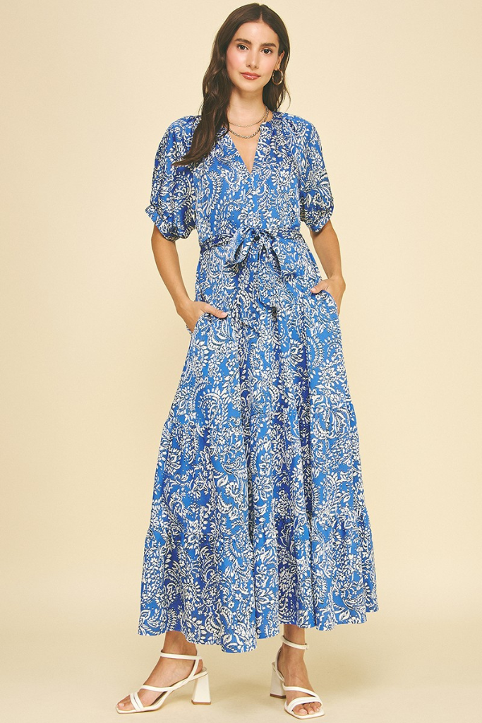 Leah dress in blue