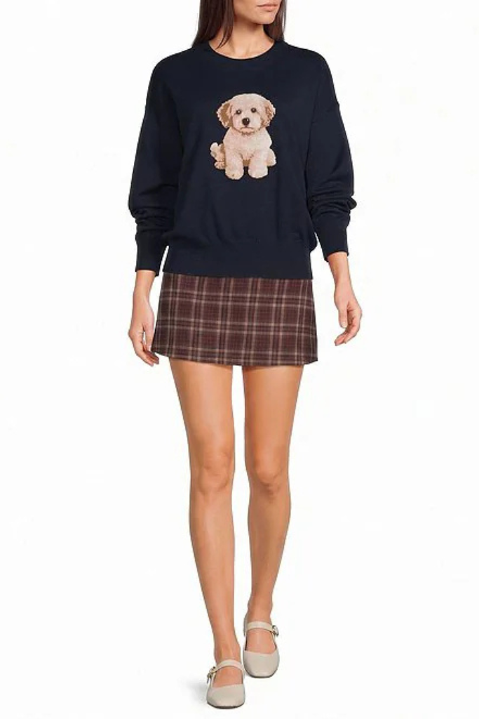 Alex dog sweater in navy