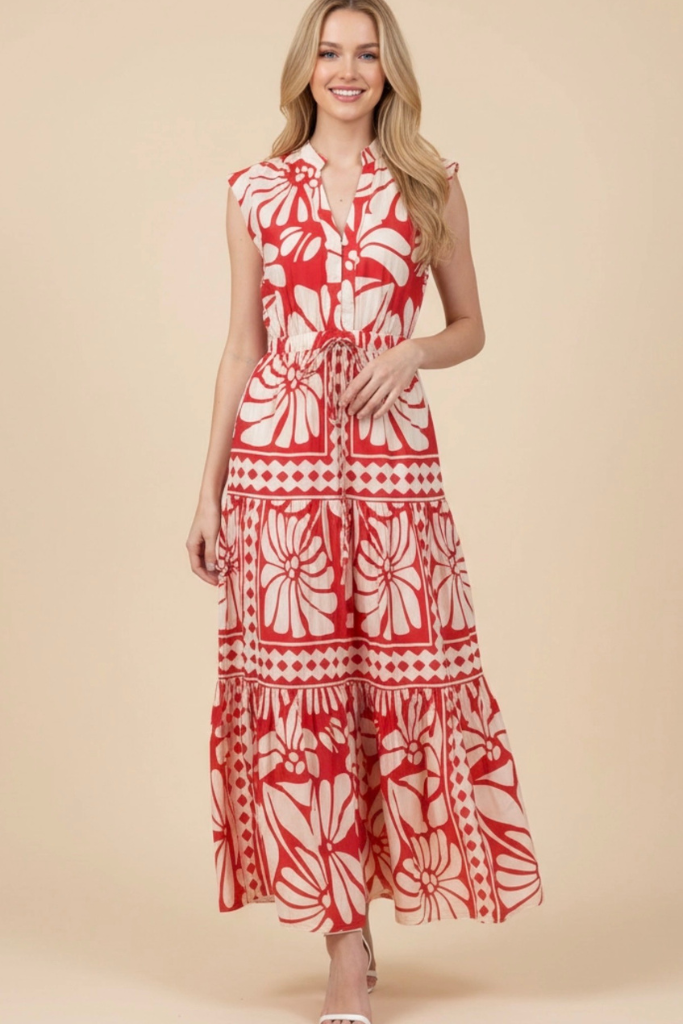 Kennedy maxi dress in red