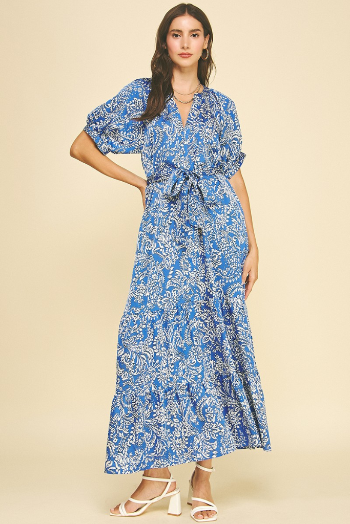 Leah dress in blue