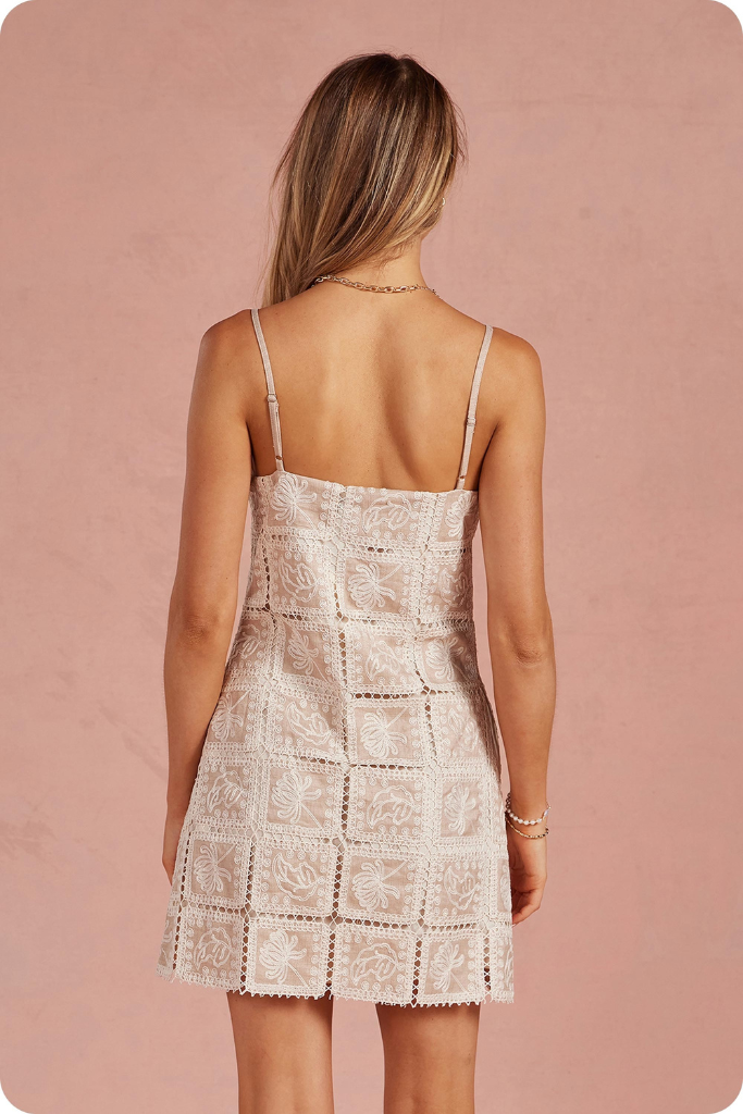 Arden mini dress in cream