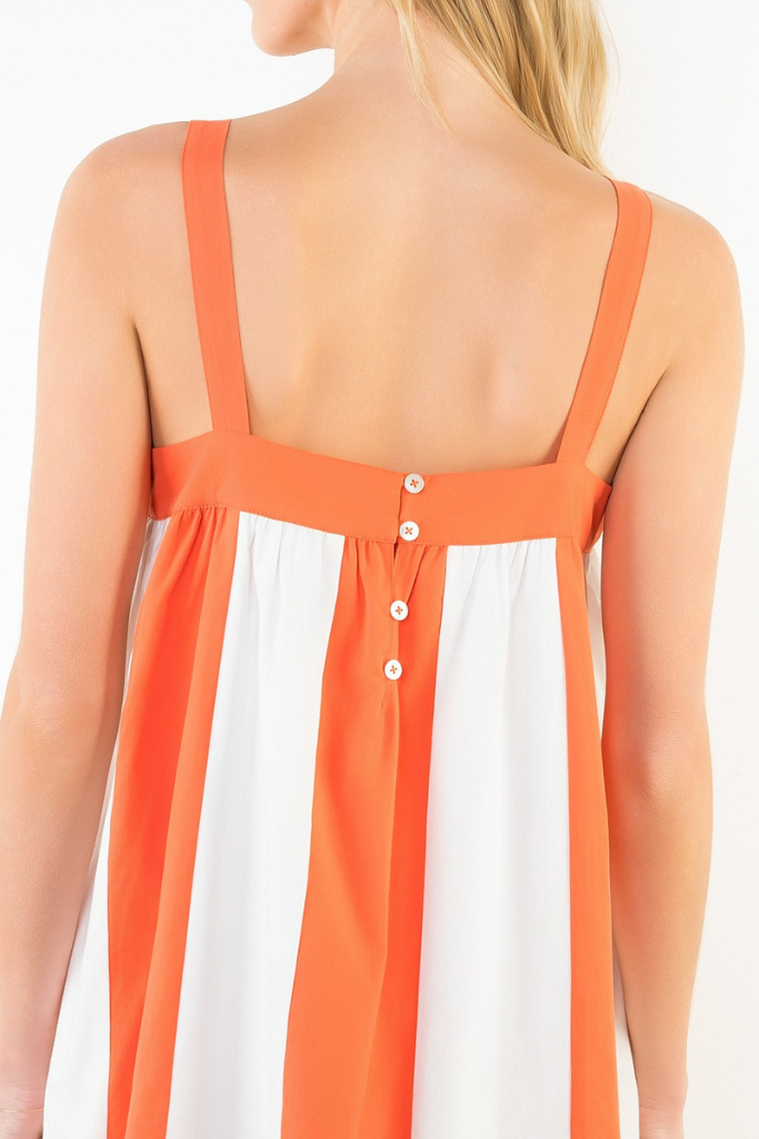 Maya stripe midi dress