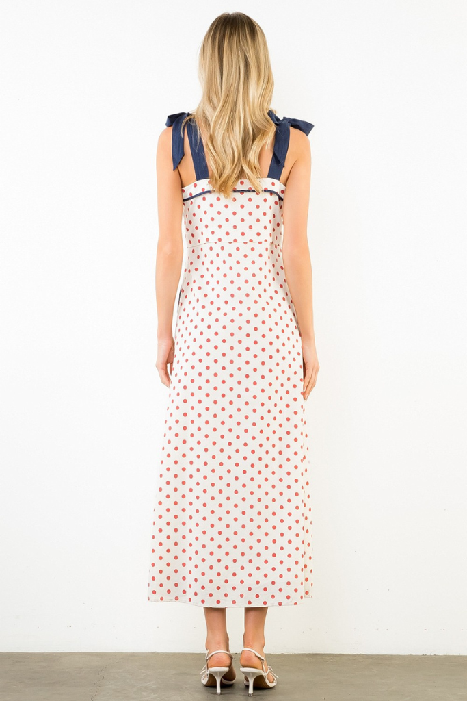 Gracie polka dot midi dress