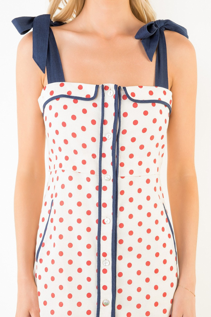 Gracie polka dot midi dress