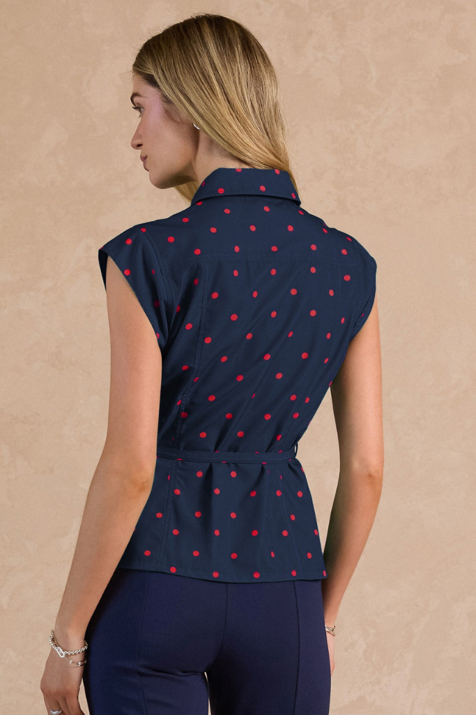 Lennox dot top in navy