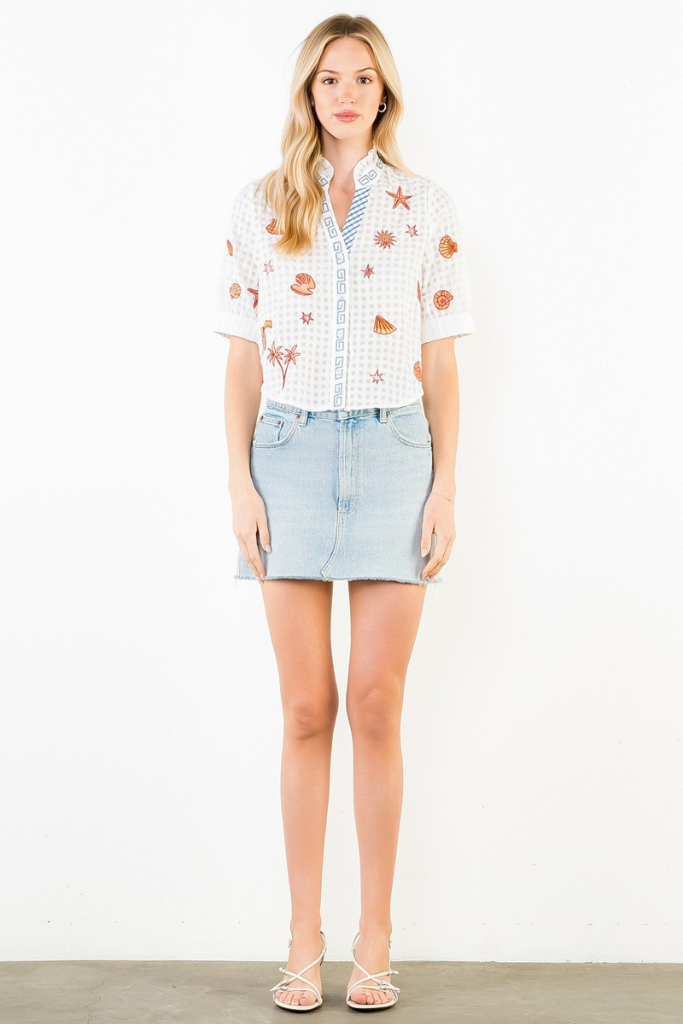 Claudia embroidered blouse