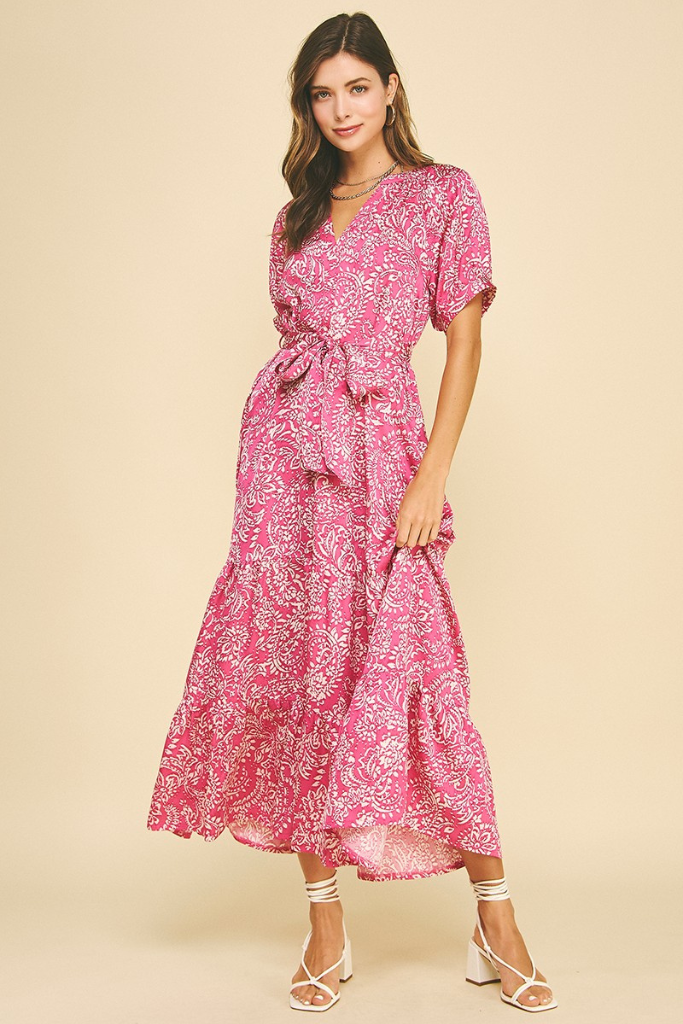 Leah dress in pink