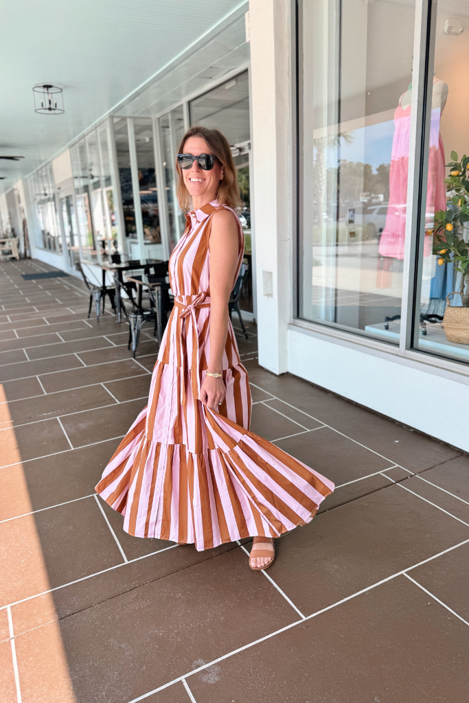 Nori stripe maxi dress