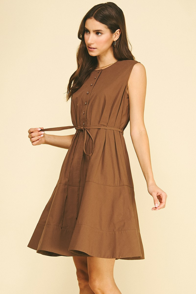 Lainey mini dress in brown