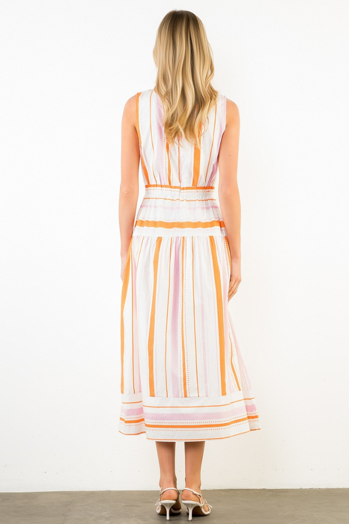 Cassie stripe midi